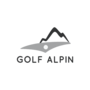 Logo mit Berg und Golfball für Golf Alpin